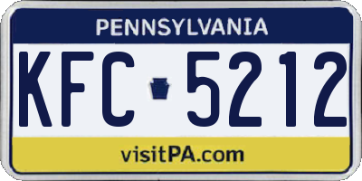 PA license plate KFC5212