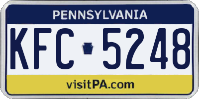 PA license plate KFC5248