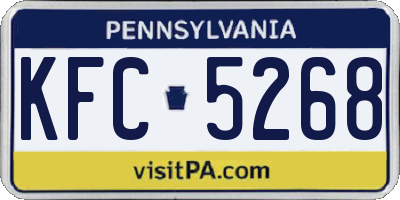 PA license plate KFC5268