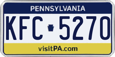 PA license plate KFC5270