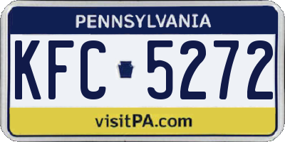PA license plate KFC5272
