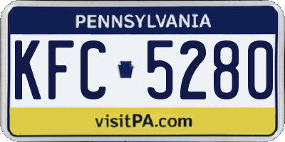 PA license plate KFC5280