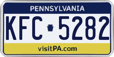 PA license plate KFC5282