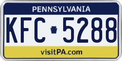 PA license plate KFC5288
