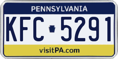 PA license plate KFC5291