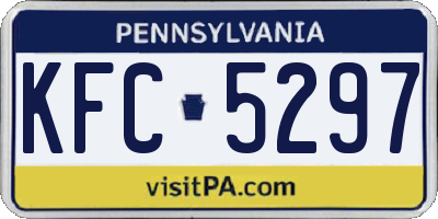 PA license plate KFC5297