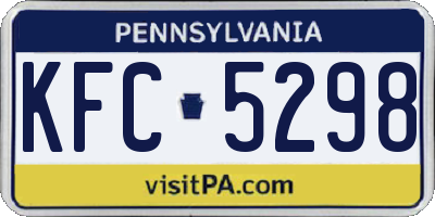 PA license plate KFC5298