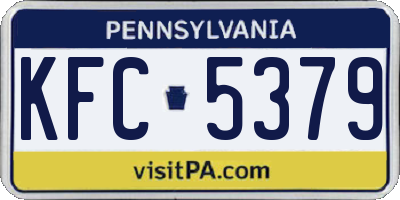 PA license plate KFC5379