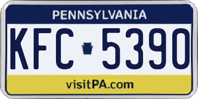 PA license plate KFC5390
