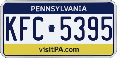 PA license plate KFC5395