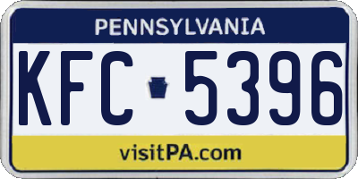 PA license plate KFC5396