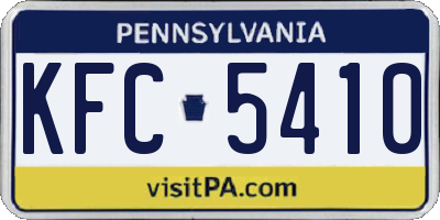 PA license plate KFC5410