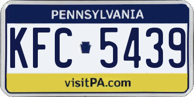 PA license plate KFC5439