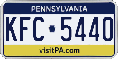 PA license plate KFC5440