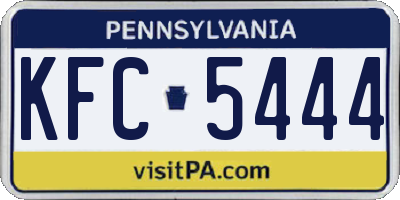 PA license plate KFC5444