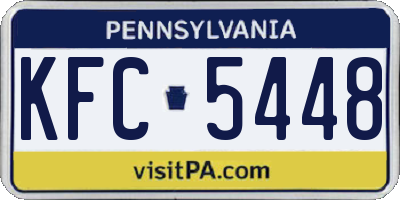 PA license plate KFC5448