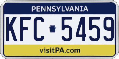 PA license plate KFC5459