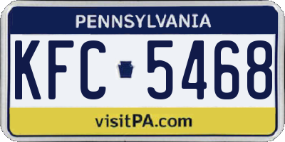 PA license plate KFC5468