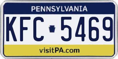 PA license plate KFC5469