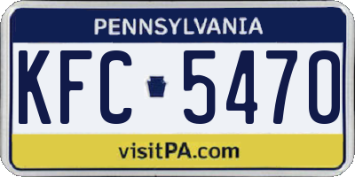 PA license plate KFC5470