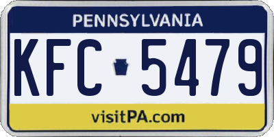 PA license plate KFC5479