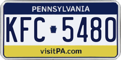 PA license plate KFC5480