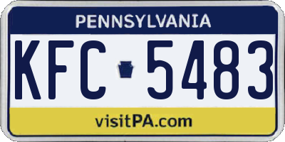 PA license plate KFC5483