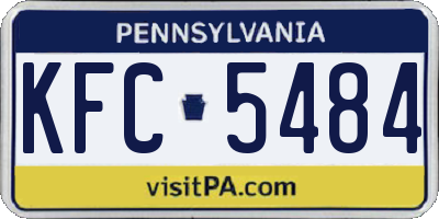 PA license plate KFC5484