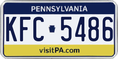 PA license plate KFC5486