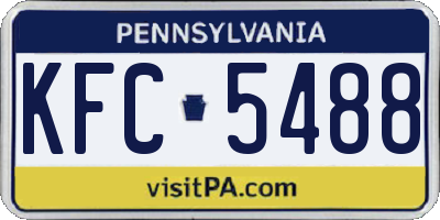 PA license plate KFC5488