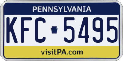 PA license plate KFC5495