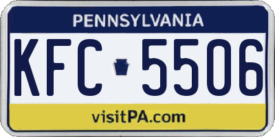 PA license plate KFC5506