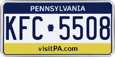 PA license plate KFC5508