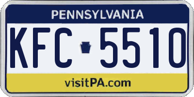 PA license plate KFC5510