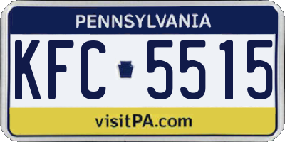 PA license plate KFC5515