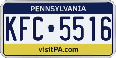 PA license plate KFC5516