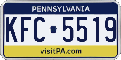 PA license plate KFC5519