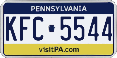 PA license plate KFC5544