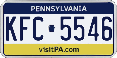 PA license plate KFC5546