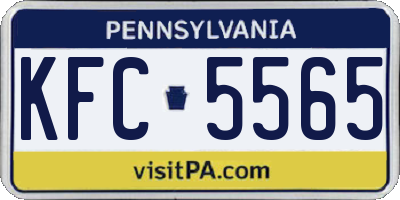 PA license plate KFC5565