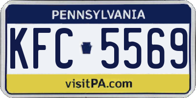 PA license plate KFC5569