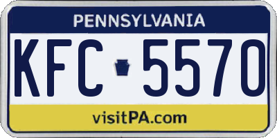 PA license plate KFC5570