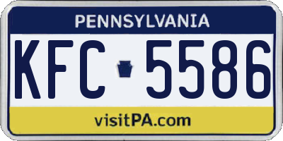 PA license plate KFC5586