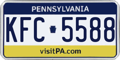 PA license plate KFC5588