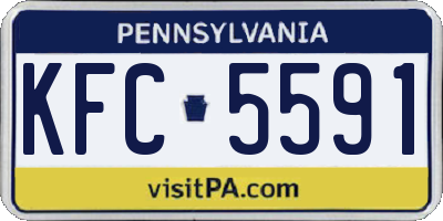PA license plate KFC5591