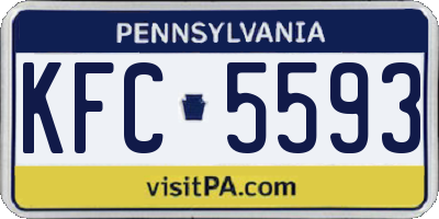 PA license plate KFC5593