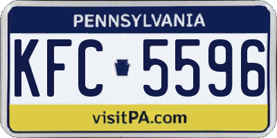 PA license plate KFC5596