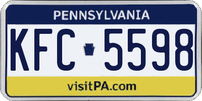 PA license plate KFC5598