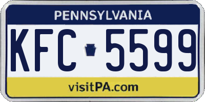 PA license plate KFC5599