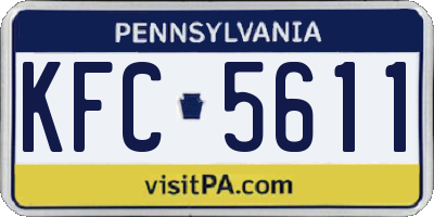 PA license plate KFC5611